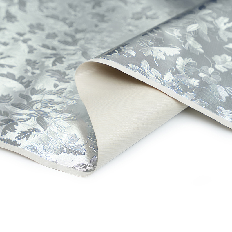 Tagasunod ng pattern na pilak na katad para sa bag