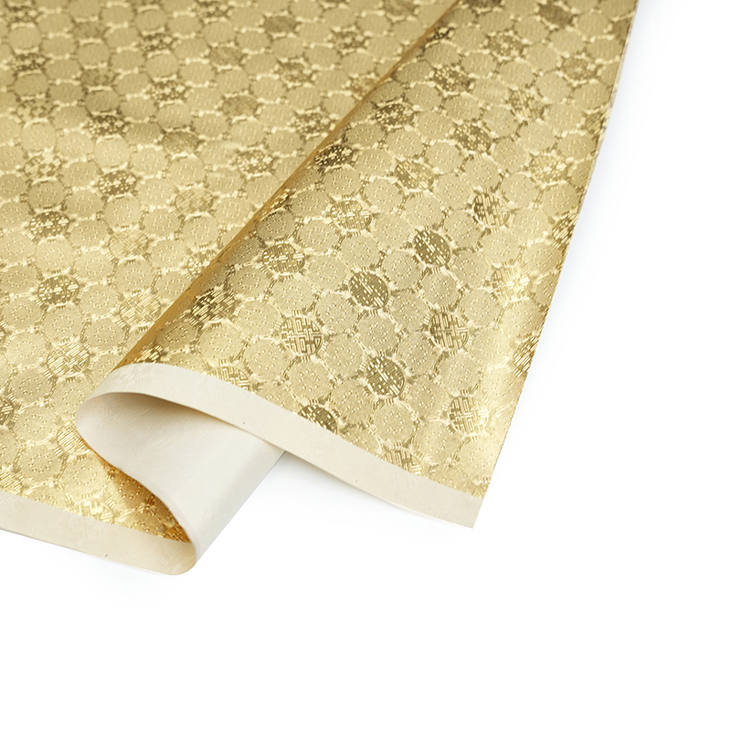 Makintab na gintong faux na katad para sa bag